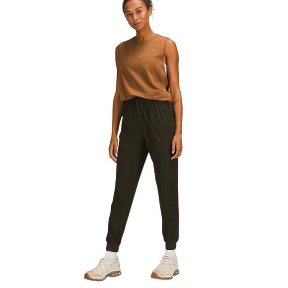 Lululemon Stretch High Rise Jogger Dark Olive Size 4 $112.00 - Picture 2 of 6